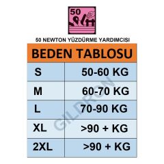 Profesyonel Yüzdürme Yardımcısı 50N-Can Yeleği